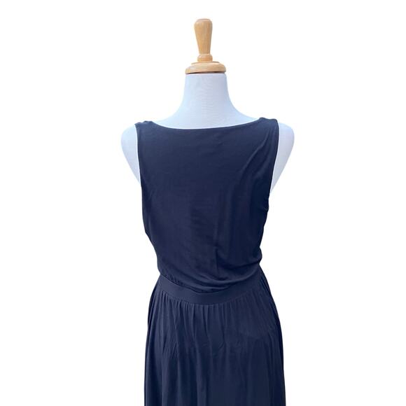 Maeve Anthropologie Dress Sz M Black Sleeveless Cowl Neck Jersey Classic Casual - Picture 8 of 13